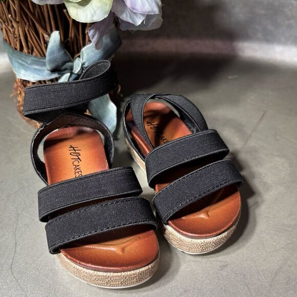 Kids Hotcakes Black Sandals Shoes Size 1 EPC Build a Bundle! - Picture 1 of 7
